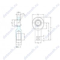 Чертеж подшипника SIL6C
