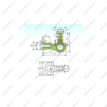 Подшипник SQ 10 C RS-1 чертеж