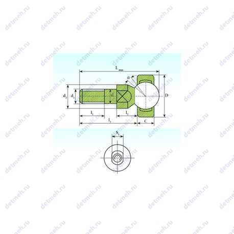 Подшипник SQD 12 C чертеж