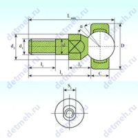 Чертеж подшипника SQD 16 C