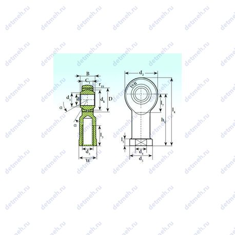 Подшипник TSF 12.1 C чертеж
