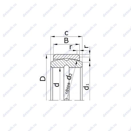 Подшипник ЕШС45 чертеж
