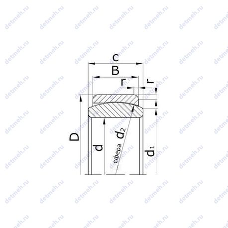 Подшипник Ш220 чертеж