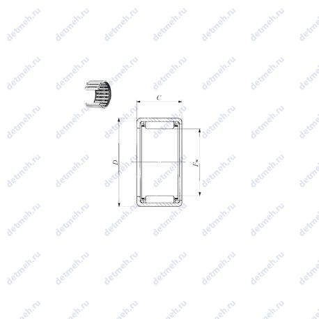 Подшипник BA 2416 Z чертеж