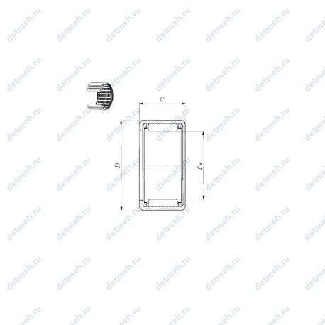 Подшипник BHA 3324 Z чертеж