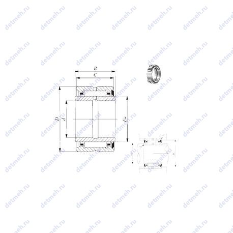 Подшипник BRI 102216 U чертеж