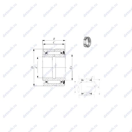 Подшипник BRI 183020 U чертеж