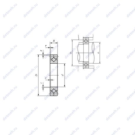 Подшипник CRB 25025 чертеж