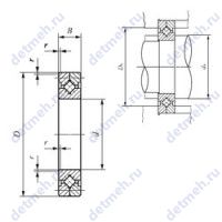 Чертеж подшипника CRB 25025
