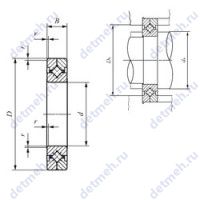Чертеж подшипника CRBC 30025