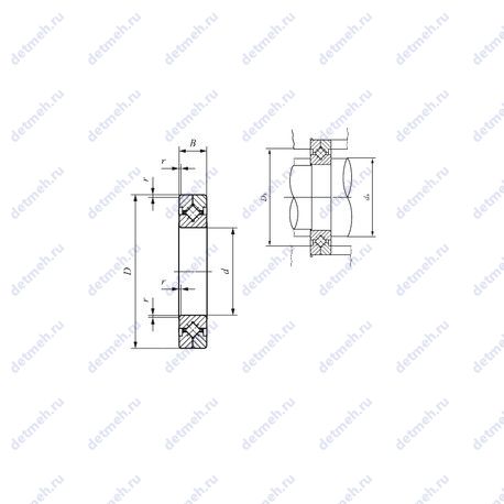 Подшипник CRBC 50040 чертеж