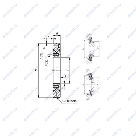 Подшипник CRBF 8022 A UU чертеж