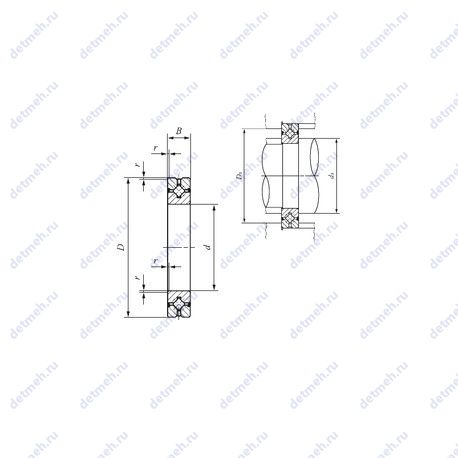 Подшипник CRBH 6013 A UU чертеж