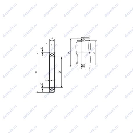 Подшипник CRBS 1208 чертеж