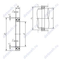 Чертеж подшипника CRBS 1208