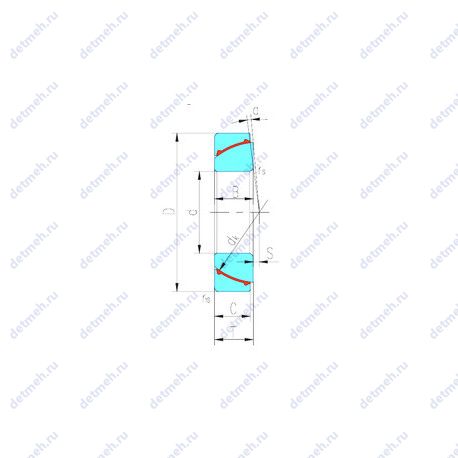 Подшипник GAC30N чертеж