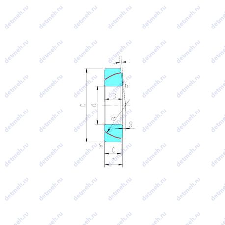 Подшипник GAC50T чертеж