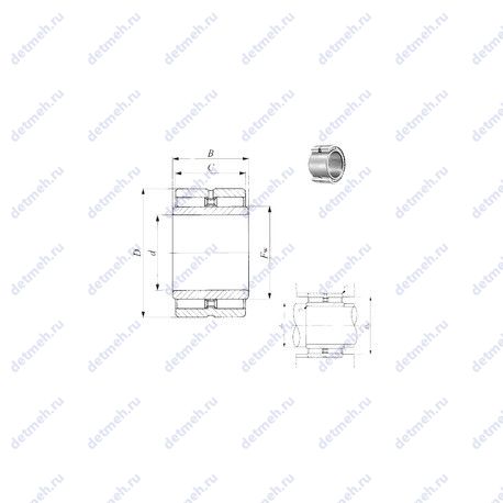 Подшипник GBRI 61812 чертеж