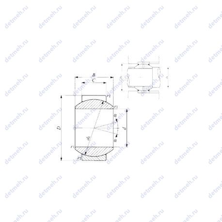 Подшипник GE 10G чертеж
