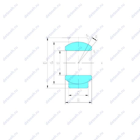 Подшипник GE 12 E чертеж