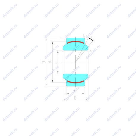 Подшипник GE 15 C чертеж