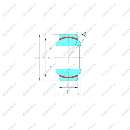 Подшипник GE15N чертеж