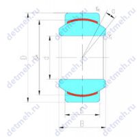 Чертеж подшипника GE 30 C