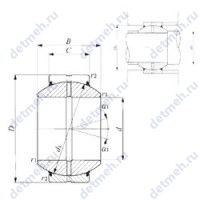 Чертеж подшипника GE 30GS-2RS