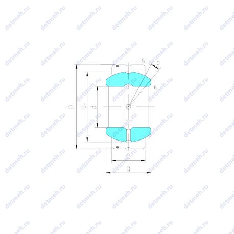 Подшипник GE45XS/K чертеж