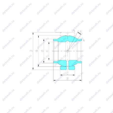 Подшипник GEEM30ES-2RS чертеж