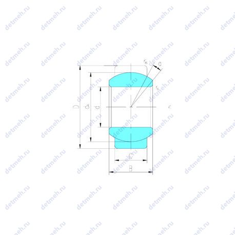 Подшипник GEG12E чертеж