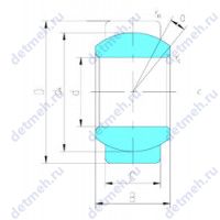Чертеж подшипника GEG12E