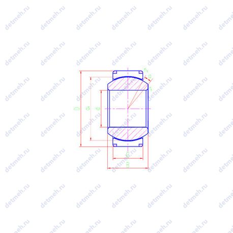 Подшипник GEH110XT-2RS чертеж