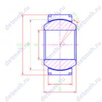 Чертеж подшипника GEH160XT