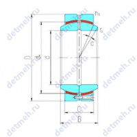 Чертеж подшипника GEH600HCS