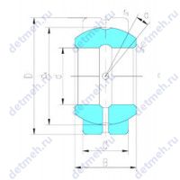 Чертеж подшипника GEZ63ES