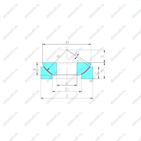 Подшипник GX200T чертеж