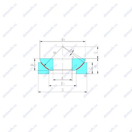 Подшипник GX25T чертеж
