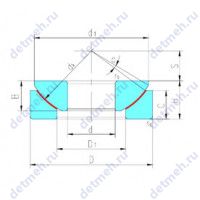 Чертеж подшипника GX25T