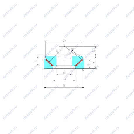 Подшипник GX45N чертеж