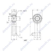 Чертеж подшипника HRT3