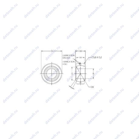 Подшипник MBG10CR чертеж