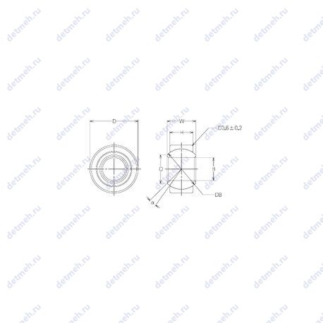 Подшипник MBW10CR чертеж