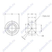 Чертеж подшипника MBW10CR