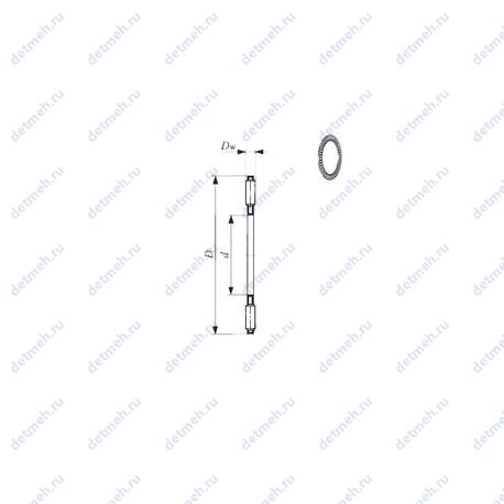 Подшипник NTB 5070 чертеж