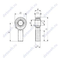 Чертеж подшипника POS 4