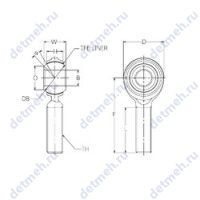 Чертеж подшипника RBT4E
