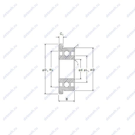 Подшипник RIF-614 чертеж