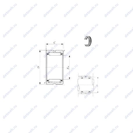 Подшипник RNA 4856 чертеж