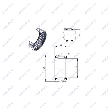 Подшипник RNA 6906UU чертеж
